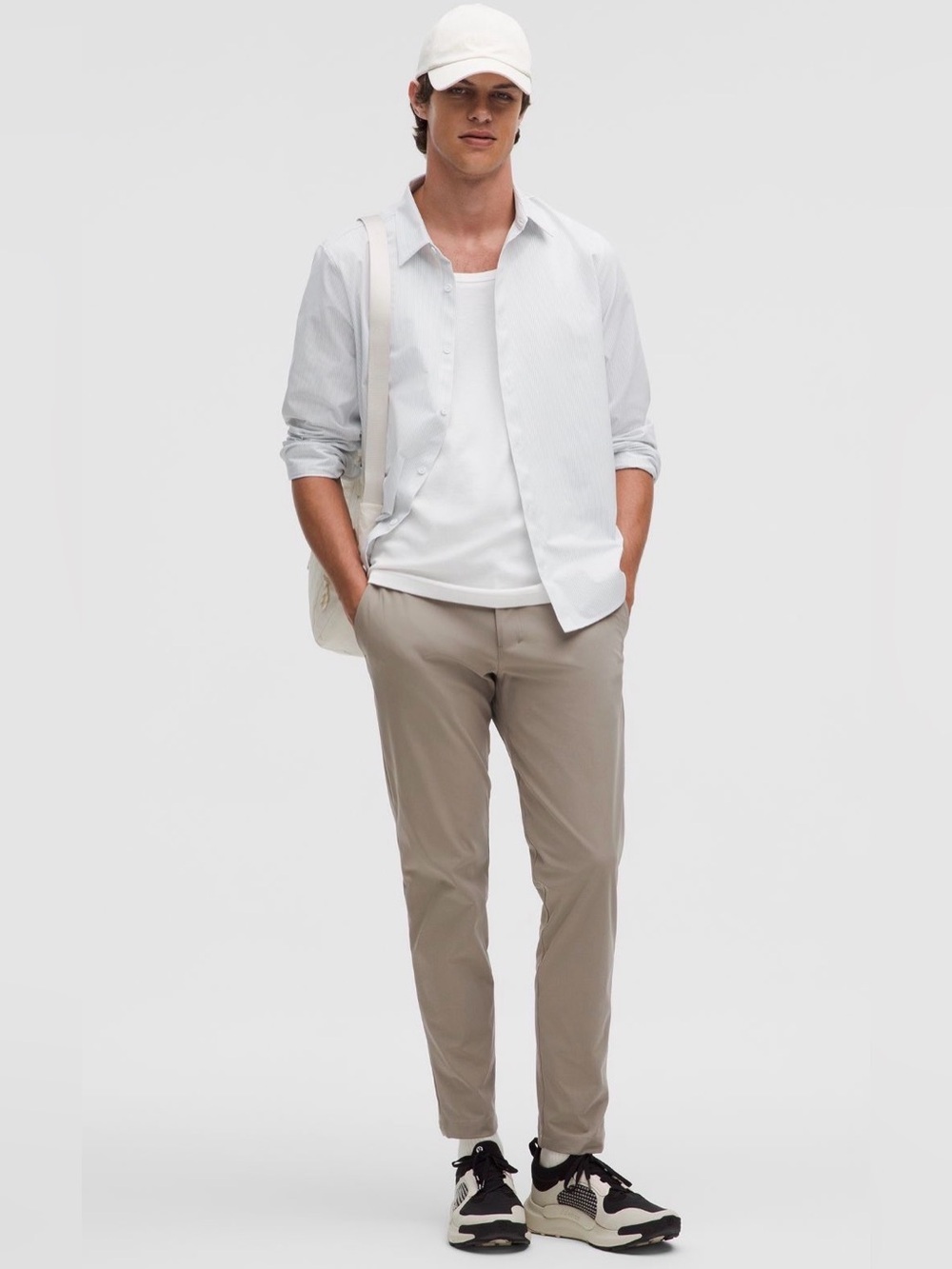 NEW lululemon athletica Men's ABC Slim-Fit Trouser 34W x 28L Warm Ash Gray